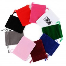 Velvet Pouches With Drawstrings